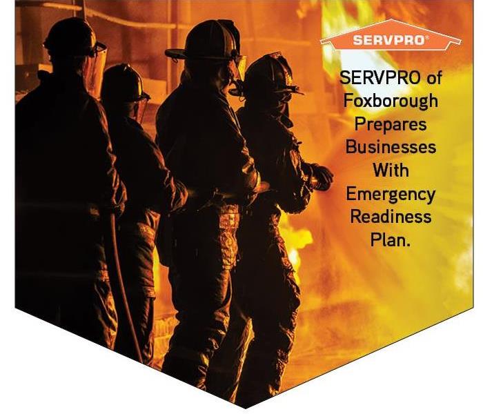 Firefighters with text and SERVPRO logo 
