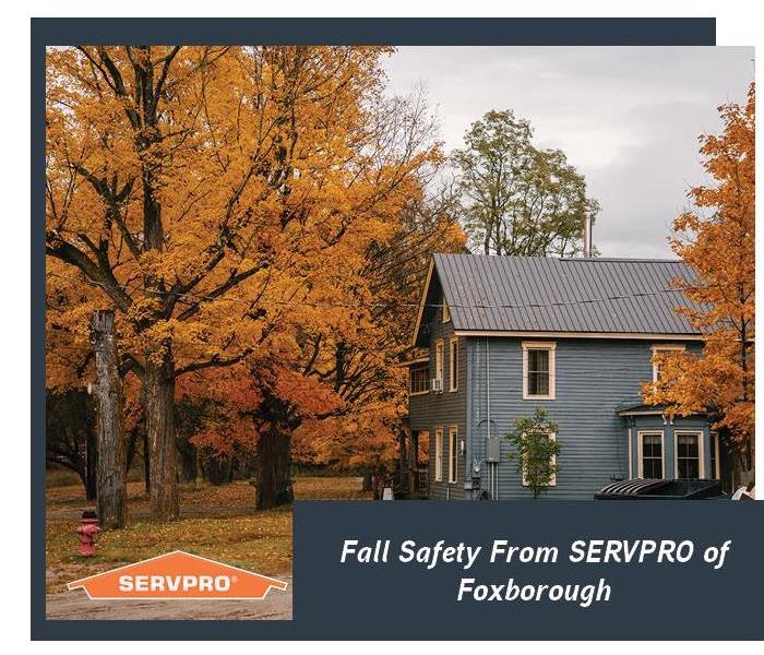 Fall background with orange  SERVPRO logo